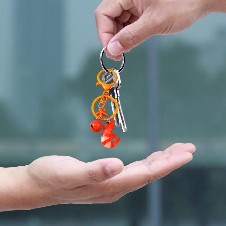 Fashionable Resin Lobster Charm Keychain Lightweight Decorative Pendant Decoration For Women Handbag Gift