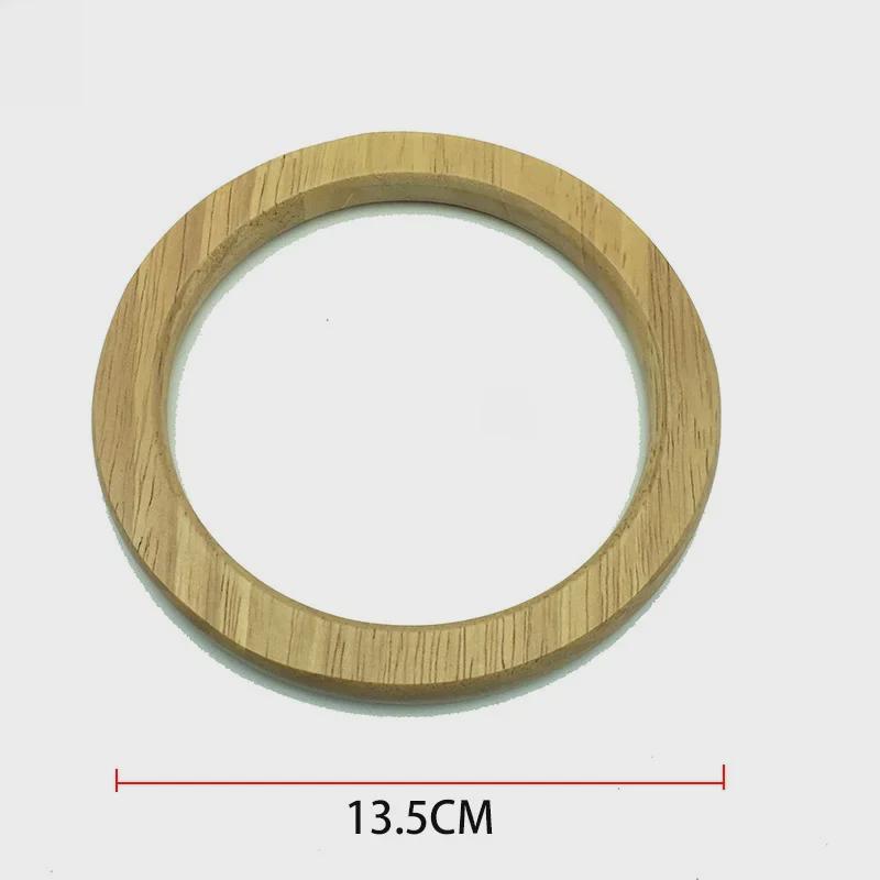 "Handmade Wooden Bamboo Round D-Shaped Bag Handle Gift Box"
