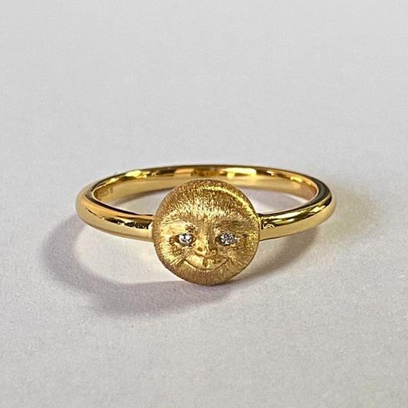 Xiaohongshu Vintage Sun Moon Stars Ring: Fashionable, Versatile Niche Design for Women Adjustable Open Size