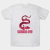 Men Black Print T-shirt Kung Fu No-Cut Transfer Paper Print Cotton Tshirt