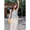 French Retro Embroidered Tencel Blouse