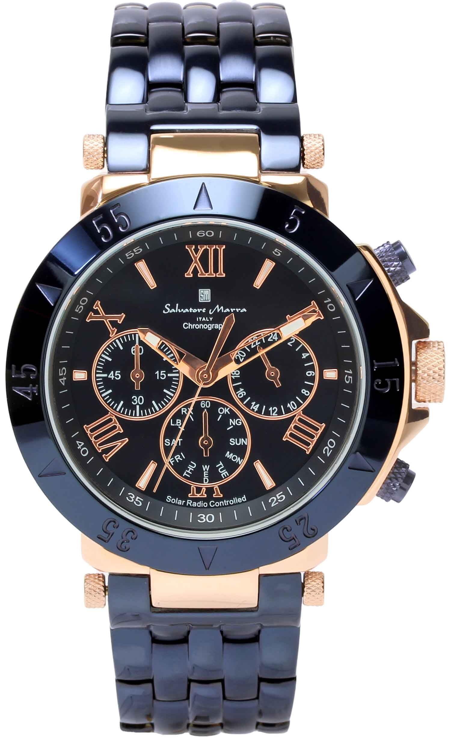

Salvatore Marra Солнечный Хронограф Лимитированная Серия Итальянский Бренд Мужские Радиоуправляемые Часы, Издание, Синий,