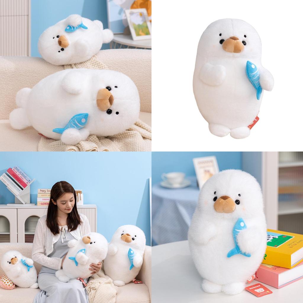 Plush Seal Toy With Pp Cotton Filling For Kids Sleep Aid And Gift
