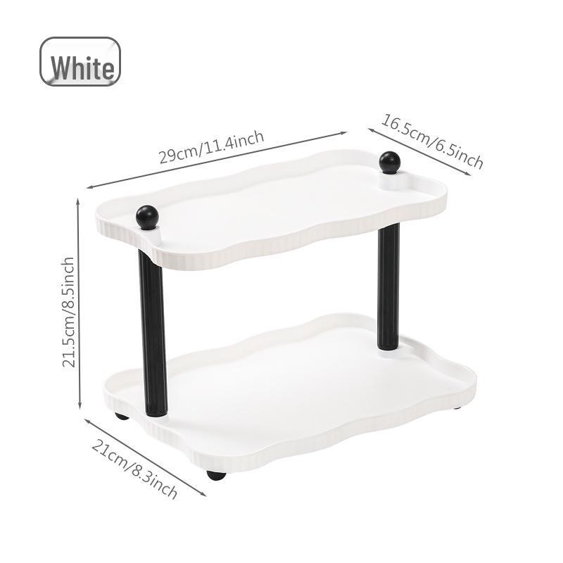 Desktop Double-Layer Multi-Purpose Storage Rack for Dorm or Office