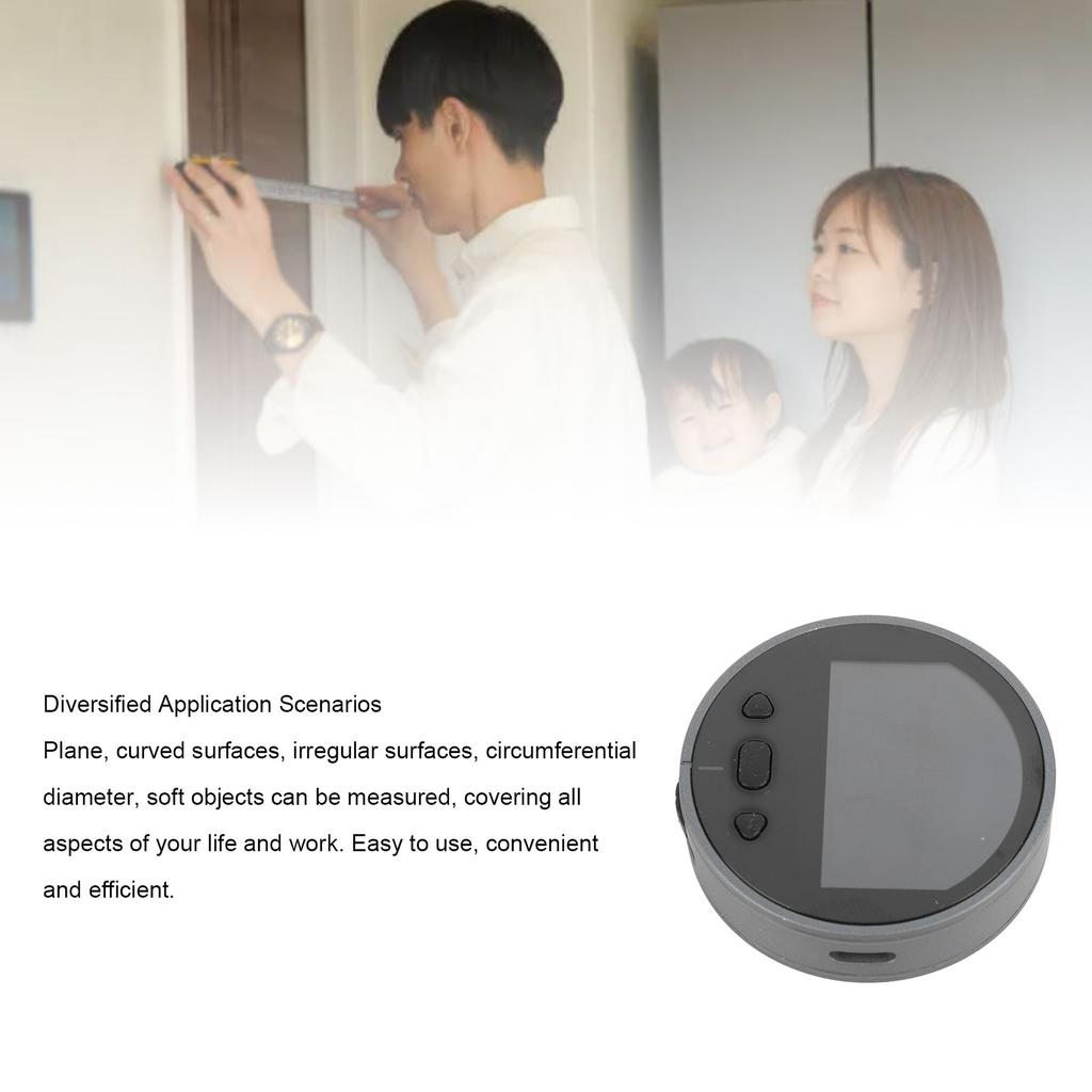 Electronic Tape Measure Digital Ruler Precise Rechargeable Smart Distance Rolling Measuring Tool for Flat Curved Diameter