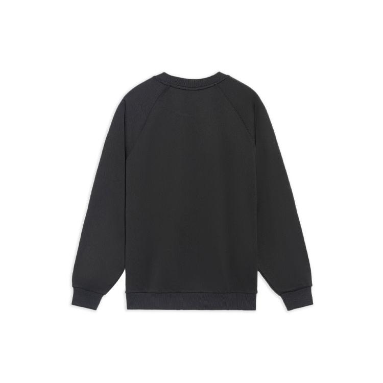 Li Ning Sweatshirts Unisex Black Crew Neck Moderate Regular AWDS234-1