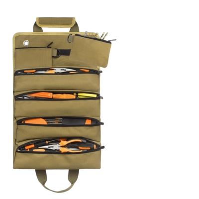 Multiple Pockets Tool Bag Durable Material High Quality Hardware Tool Storage Portable Design Rolled Up Tool Organizer