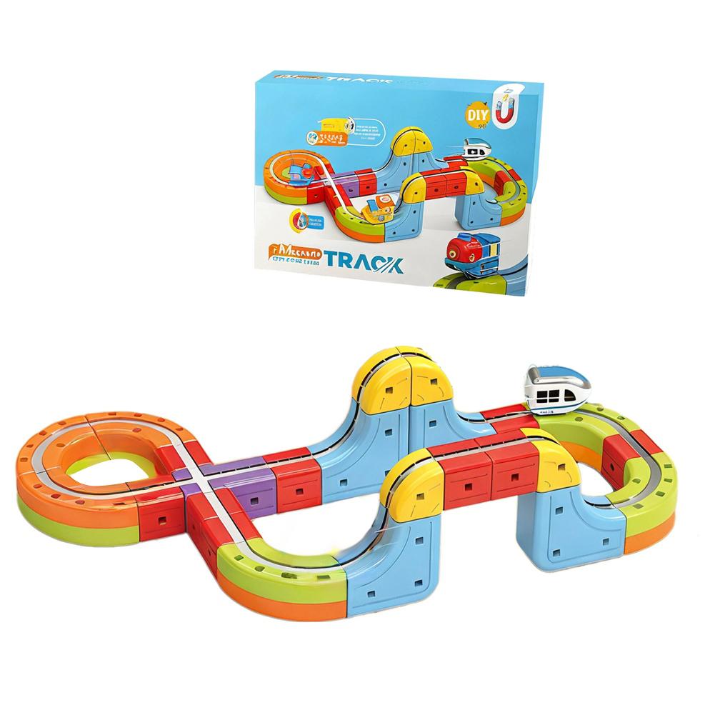 Magnetic Track Train Toys Building Blocks Set For Kids DIY Cube Magnetic Anti-gravity Levitating Train STEM Toy Boys Xmas Gift