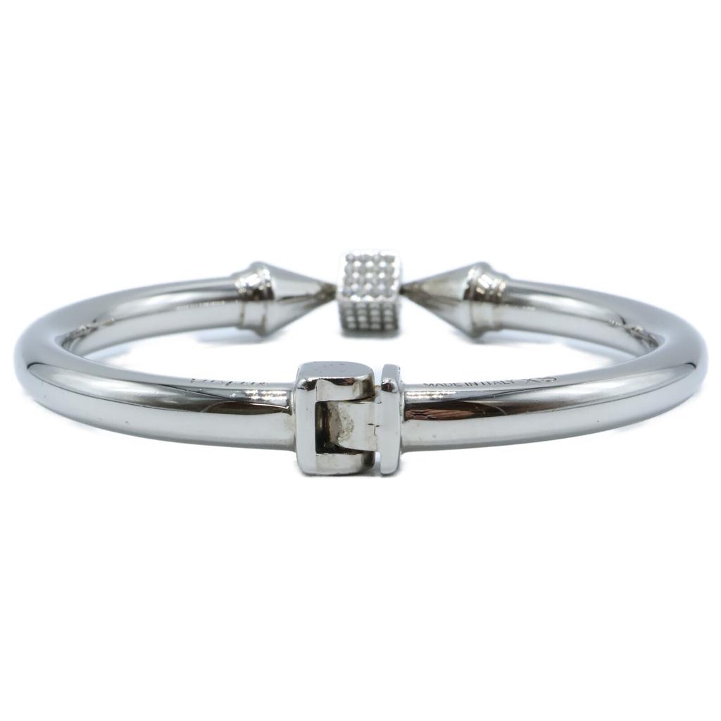 VITA FEDE [Beautiful Condition] Cube Rhinestone Bangle XS SilverUsed