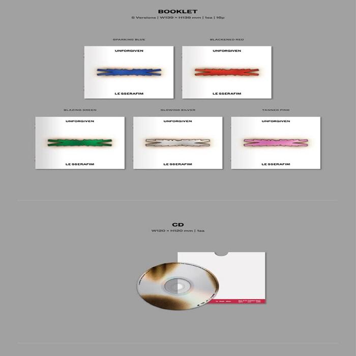 LE SSERAFIM - UNFORGIVEN (Compact Ver./Random Ver.) +2 Gift