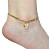 Women's Ankle Leg Bracelet Beach Jewelry Ladies Gold Color Stainless Steel Figaro Chain With Heart Pendant Anklets for Women