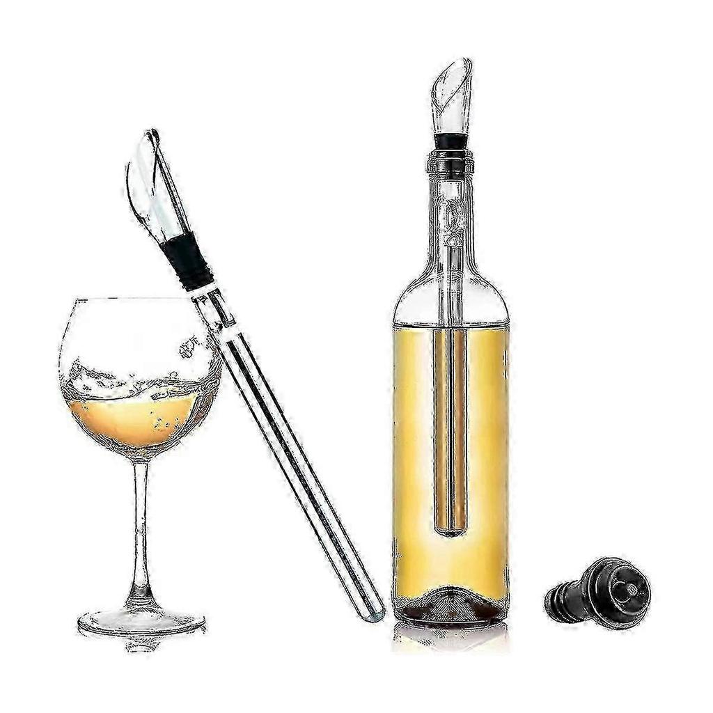 2pcs Stainless Steel Wine Chiller Stick, Aerator, Decanter, Cooler for Wine
