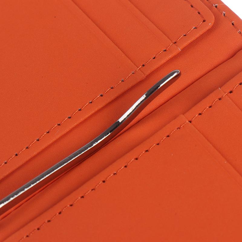 1X Billetera con Clip para Billetes Ultradelgada de Cuero para Tarjetas de Crédito/Identificación