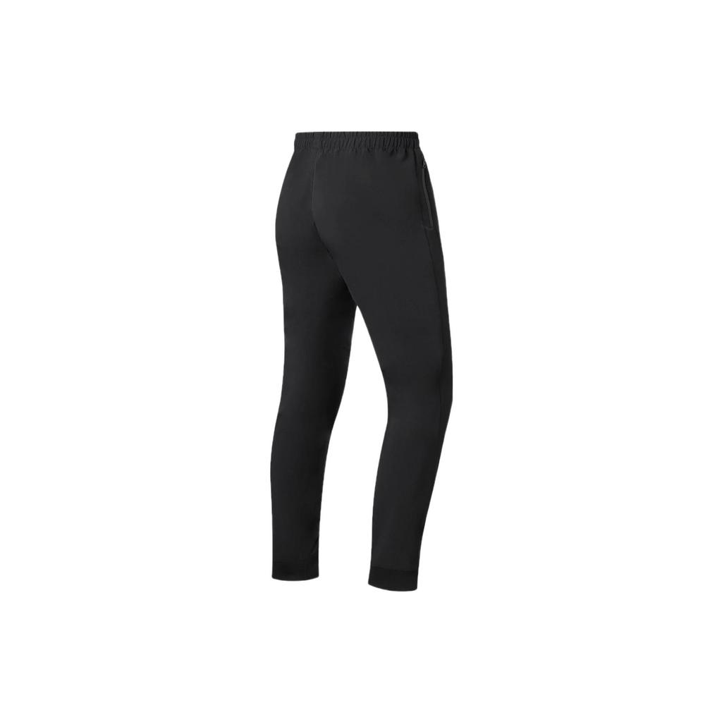 Li Ning Training Series Solid Color Breathable Sweat-Absorbing Tapered Knit Sports Pants Men Pants Black AYKS535-1