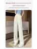 Women's Casual Ice Silk Pleated High-Waisted Pants - Summer Petite, Thin & Slimming Suit Pants