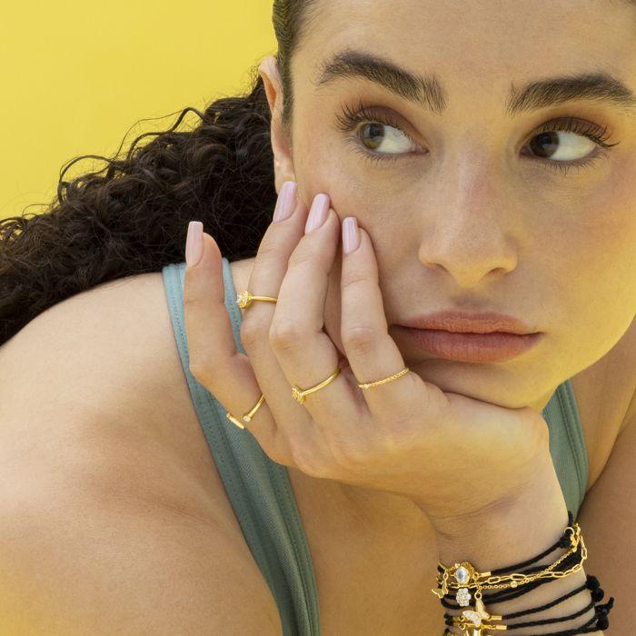 Bracelet - Luxenter - Abresh - Argent 925 - finition or jaune 18k - Zircone cubique