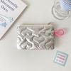 Love Heart Bow Coin Purse Cosmetic Pouch Zipper Sanitary Pad Pouch Portable Card Holder Earphone Data Cable Key Lipstick