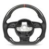 Carbon Fiber Steering Wheel Perforated Leather Red Stitching for B8.5 RS3 RS4 RS5 RS6 RS7 2013‑2016