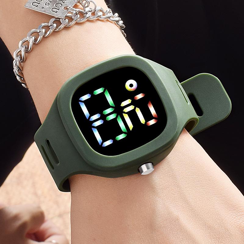 New Women Student Waterproof Girl Kids Children Led Electronic Watch Leisure Sports Digital Watches Men Touch Screen Boy Fashion Digital LED Watch