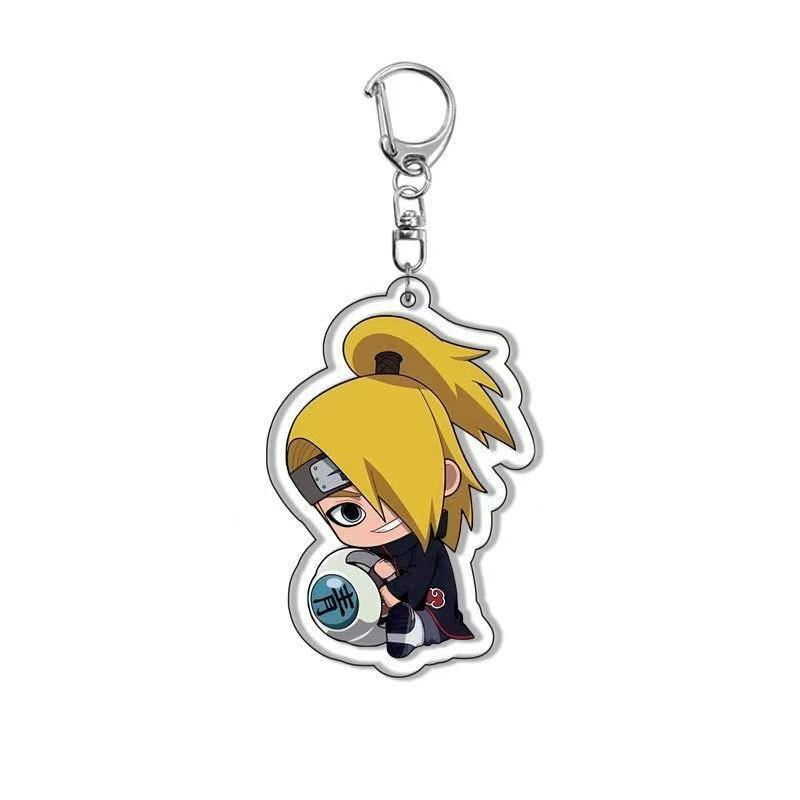 Anime Naruto Akrylové přívěsky na klíče Uzumaki Naruto Cartoon Keyring