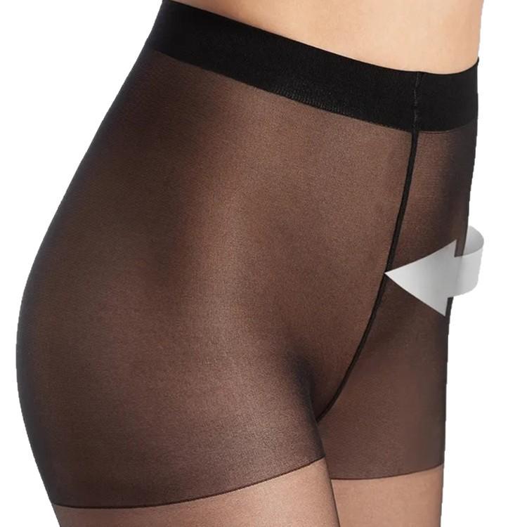 20D Black Silk Plus Size Durable Anti-Snag Women's Pantyhose - Spring/Autumn