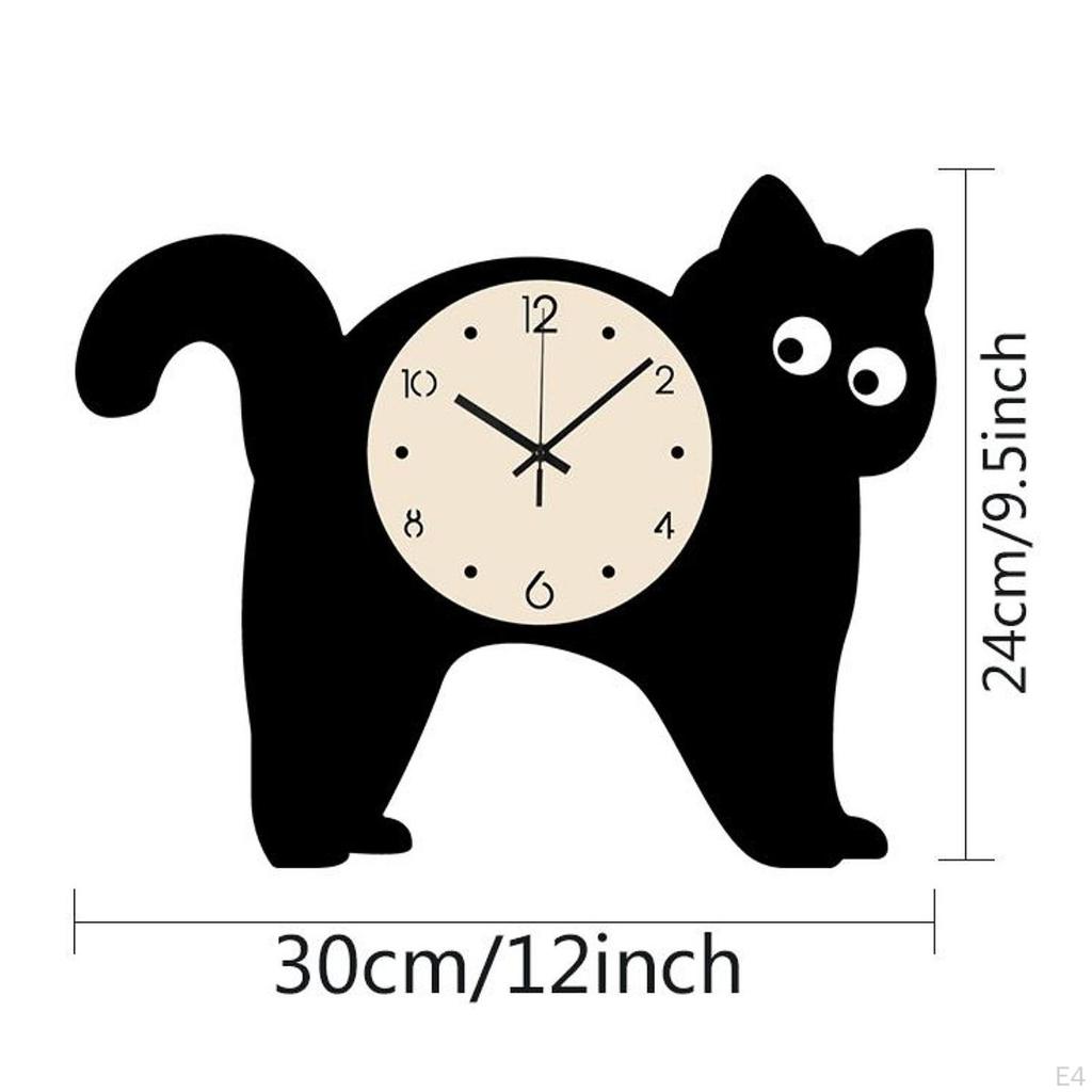Tier Wanduhr Katze Acryl Hängend für Badezimmer