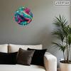 Vibrant Iguana Metal Wall Art Retro Tropical Jungle Reptile Decor Sign 8x8 Inch Aluminum Hanging Plaque For Living Room Outdoor