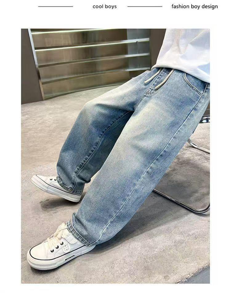 Jungen Jeanshose - Frühling/Herbst Stil, Lockerer Schnitt, Trendige Lange Hose für Kinder