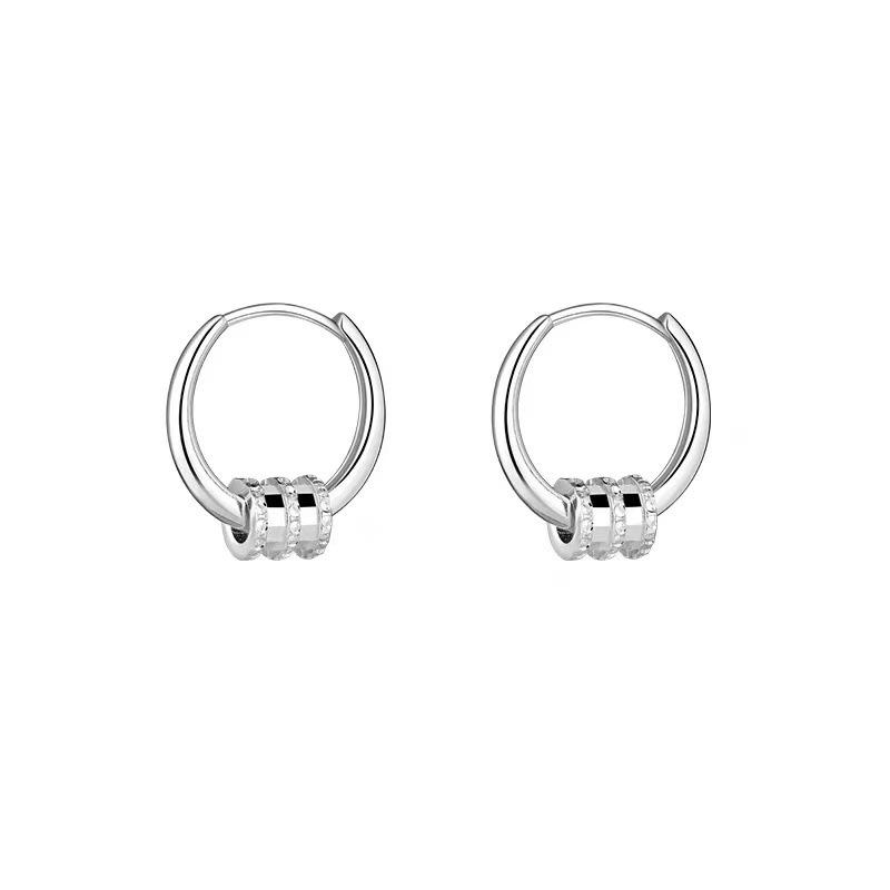 2023 Light Luxury Niche Design 925 Sterling Silver Luck Bead Stud Earrings for Women