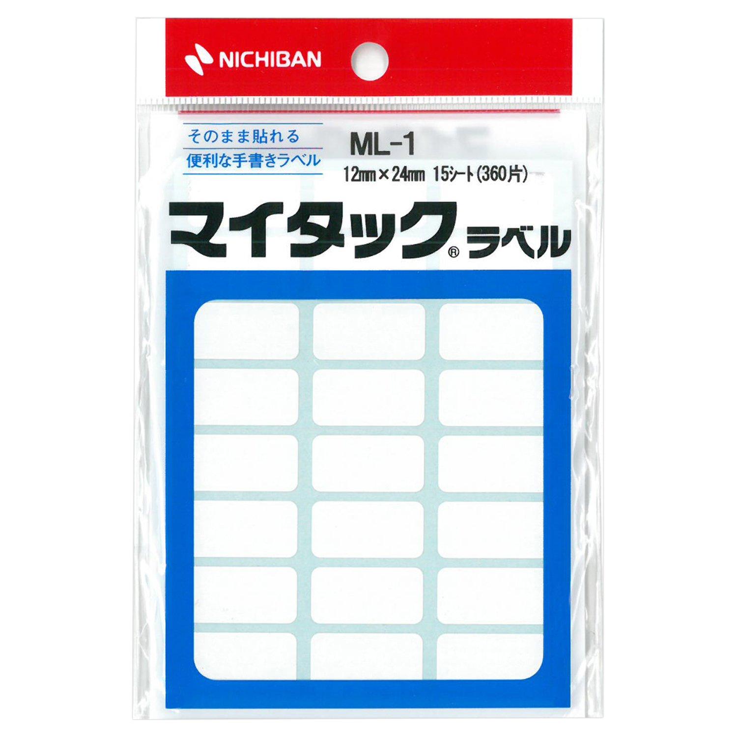 

Nichiban MyTac Label 12 x 24 10 rolls Paper, Plain, mm, ML1-10P, белый
