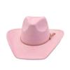 Suede 9.5cm Large Brim Classic Western Cowboy Fedora Hat Men's and Women's Cowboy Hats Fashion New Cowboy Hats