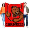 Cornell University Große Rote Decke mit Big Red Bären Maskottchen und Großem 'C' Logo, Weiche Gemütliche Bett Sofa Überwurf, Perfekt für Stud
