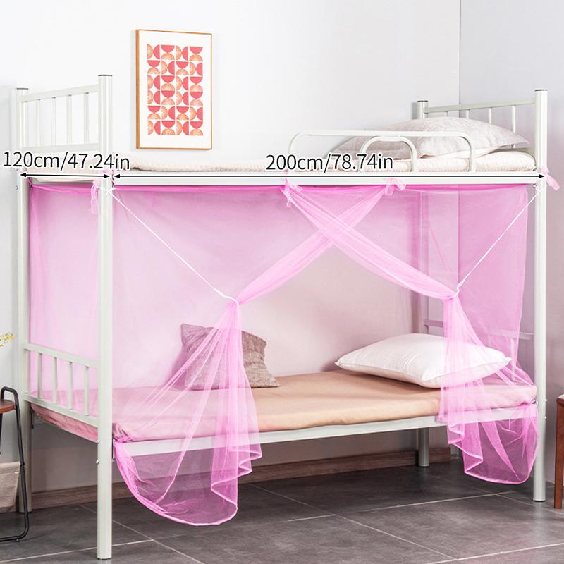 Student Dormitory Mosquito Net 3 Doors Upper Lower Bunk Mosquito Nets Bedroom Camping Mesh Holes Breathable Mosquito Curtains