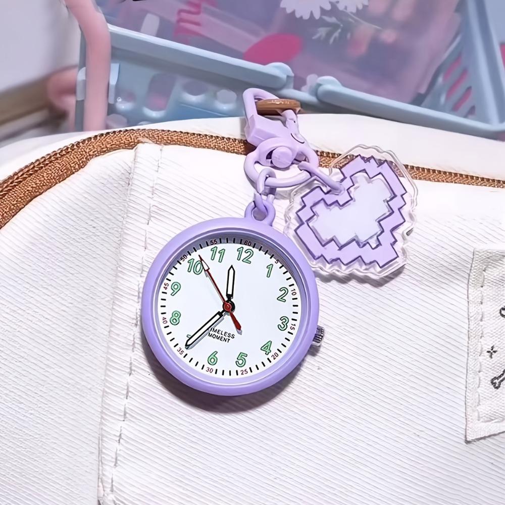 Easy Reading College Cute Backpack Pendant Portable Time-Telling Wall Clock Decoration Daily Wear