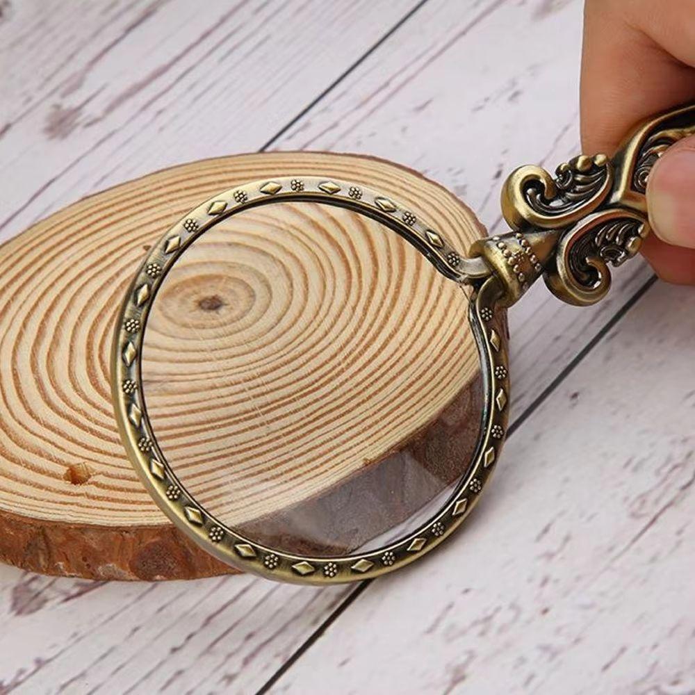 Portable Magnifying Glass Vintage Magnifying Lens Retro Magnification Loupe Helping Hands