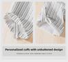 Men's Summer Striped Short-Sleeve Shirt with Bubble Texture - Trendy and Comfortable, Five-Point Sleeves 944