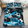 Football Blue Watercolor Pattern 3D Printed Duvet Cover Luxury Sports Style Bedding Set Soft Comfortable Quilt Cover Pillowcase
