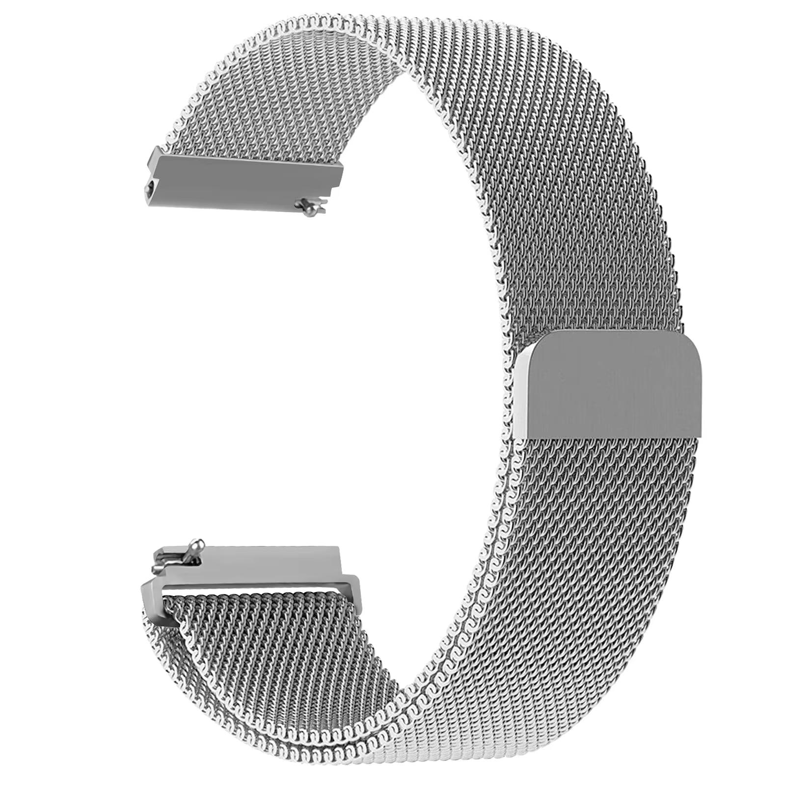 

20mm 22mm watch Strap For Samsung Galaxy watch 7/FE/5 pro/6/4/Classic Milanese Loop Bracelet correa Huawei gt 2 3 4 5 6 pro band 20mm watch strap серебряный