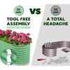 Galvanized Raised Garden Beds Outdoor 6×2×2 Ft Planter for Gardening Vegetables Flowers Large Metal Garden Box Light Green Pate