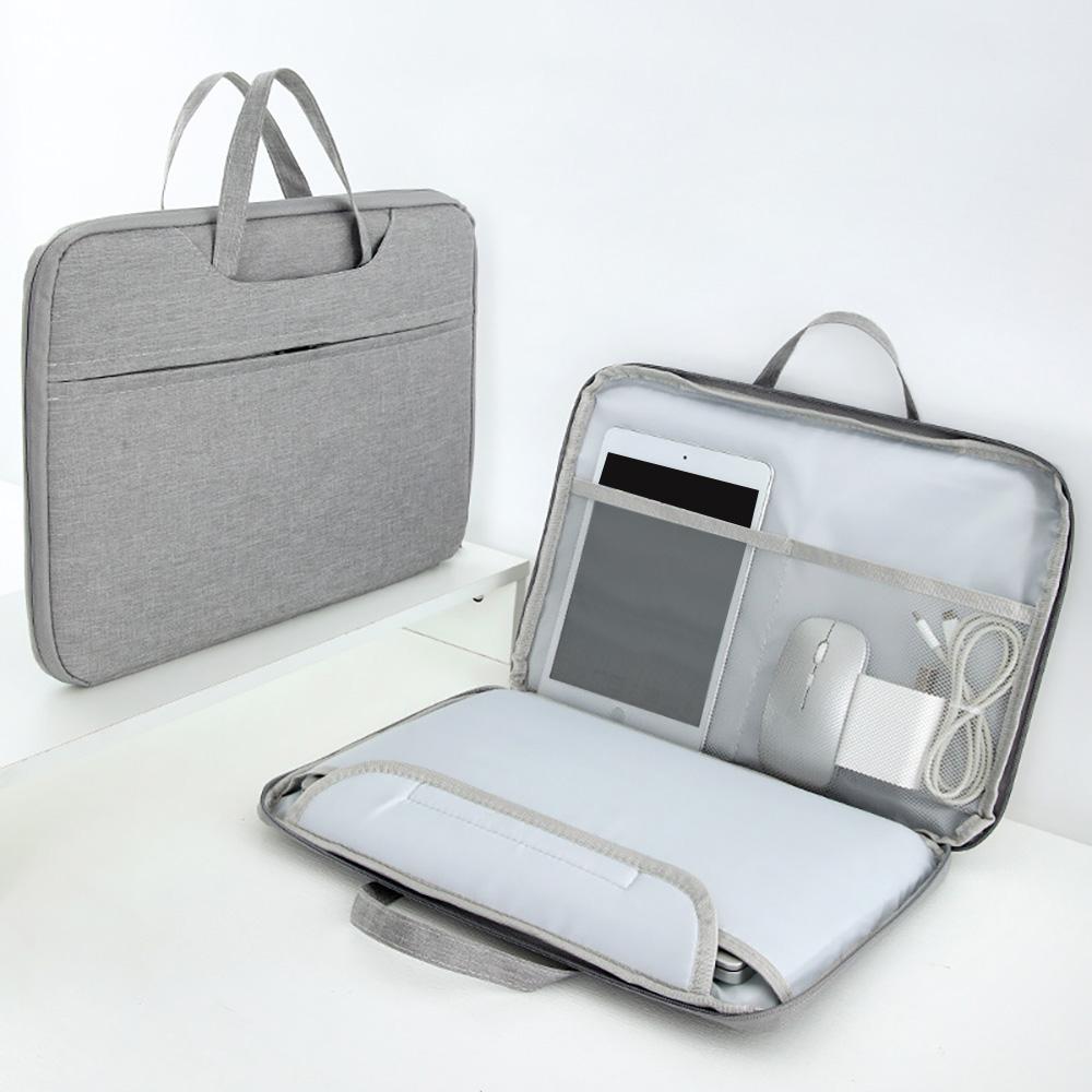 Sacs d'ordinateur portable 13,3 14 15 15,6 pouces Housse Pour MacBook Air Pro Huawei ASUS Étui pour ordinateur portable Hommes Femmes Sac à main portable Mallette 11.6-12.5 inch gris