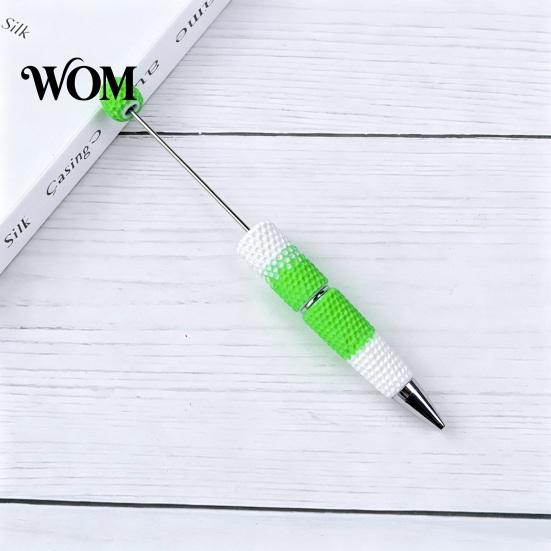Craft Pens for Adults DIY Beadable Pen, Colorful Fancy Beaded Crafting Ballpoint Rainbow Gradient Gift Students, Party Favors, Creative Office