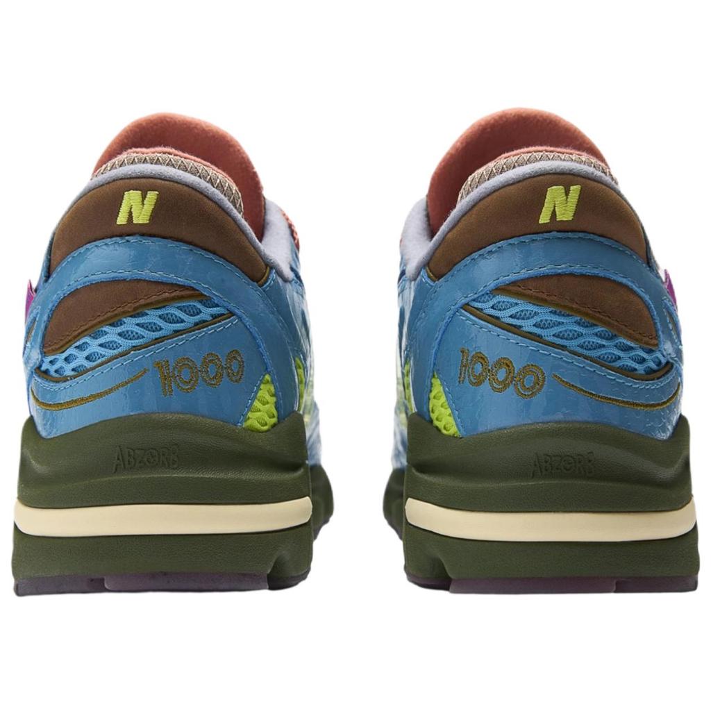 New Balance Salehe Bembury X 1000 Fog Be The Cloud Unisex Sneakers Blue Rich-Blue Vibrant-Yellow M1000BM