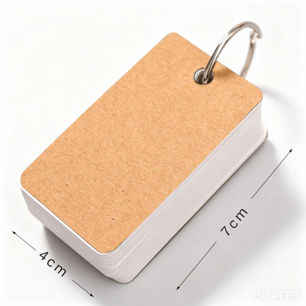 7x4x2cm Thick White Hard Cardstock Note Cards  Student English Word Memorization