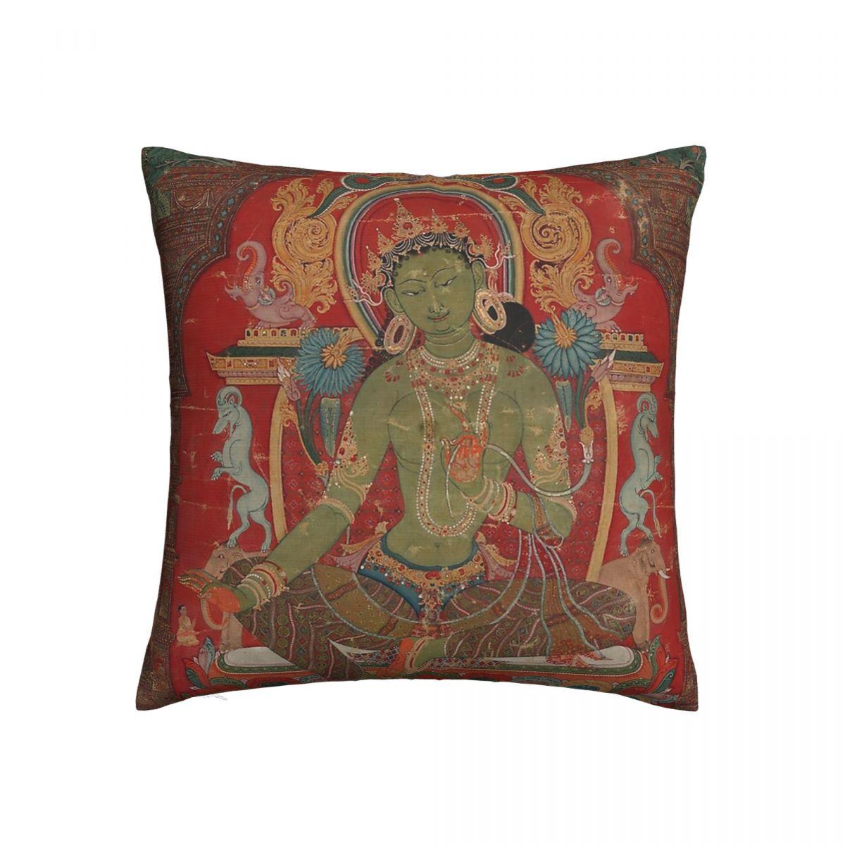 

Buddha Pillowcase Soft Cushion Cover Gift Art Meditation Yoga Zen Buddhism Spiritual Indian Buddhist Pillow Case Cover Home 30x30cm 12x12in