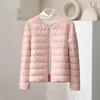Lightweight Short Women's down Jacket 2026 Autumn Winter round Neck Adjustable V-Neck Warm Inner Wear Outerwear Korean Style ...