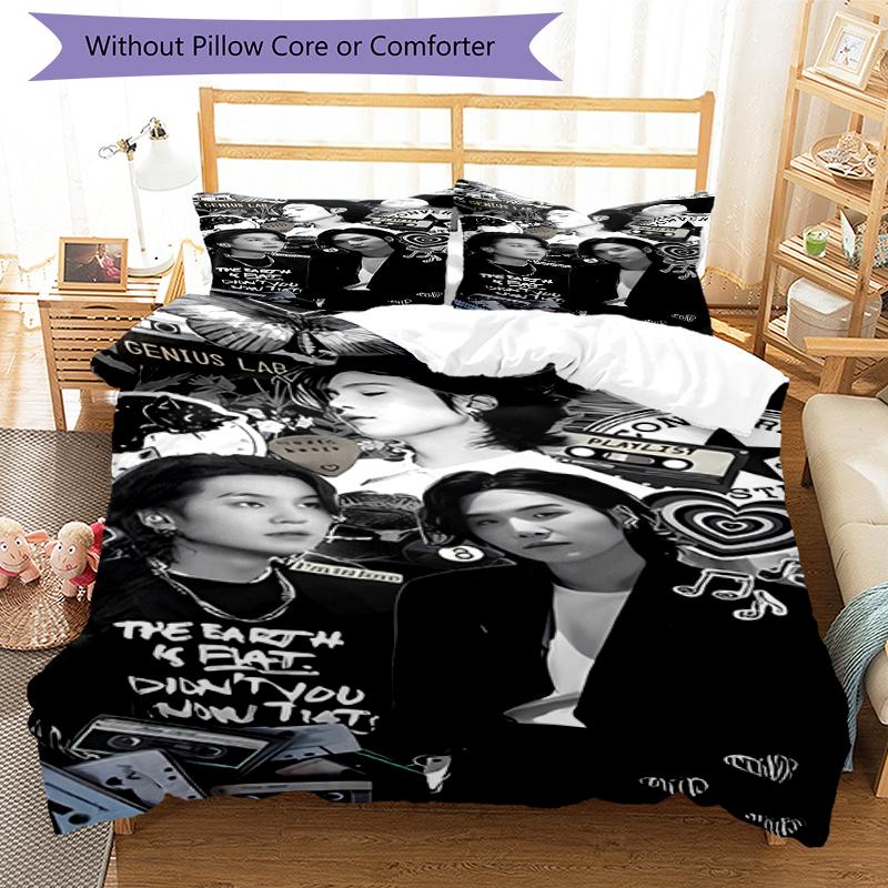 3pcs Jin Singer Pattern Bedding Set Duvet Cover Set Includes Duvet Cover &pillowcases, Perfect All Season Bedroom Decoration & Gift
