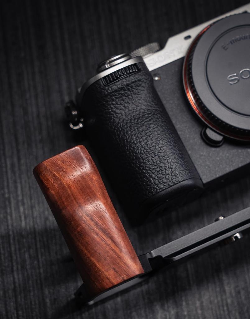Kompatibel med Sony A7C Mark II A7C2 A7CR kamera eksklusiv plate Retro håndtak i ekte tre Arca standardspesifikasjon [Iborrys] ILCE-7CM2 L-formet ·