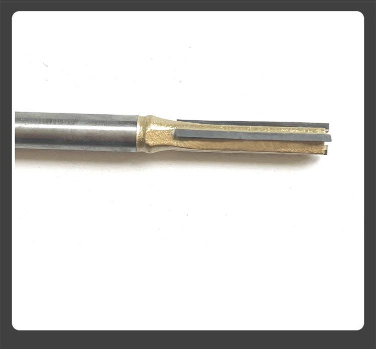 Pro Grade 3-Flute Straight Knife Grooving & Trimming Woodworking Cutter with Alloy Head & Bearing