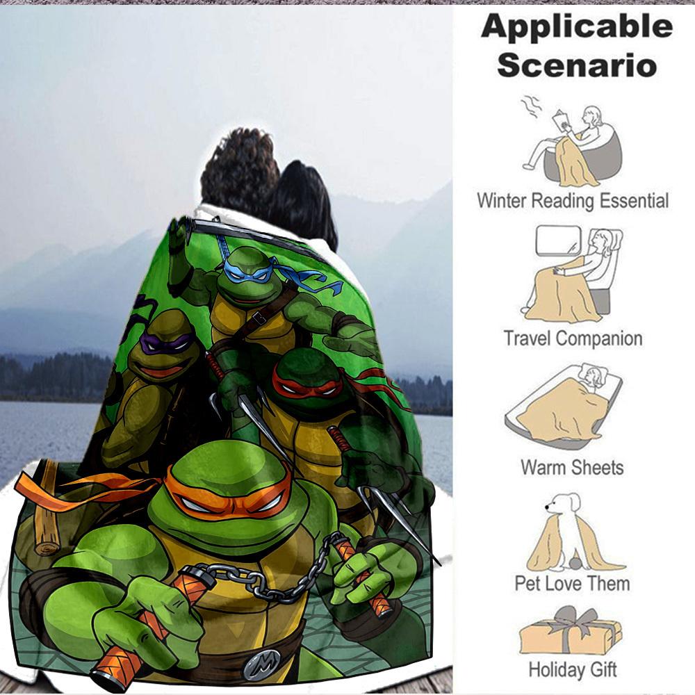 1pc Turtles Blanket Versatile for Couch, Office Bed