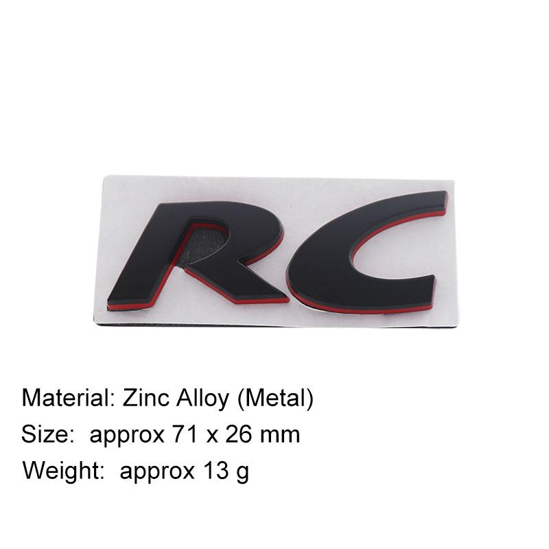 3D Car Styling RC Logo for 308 306 106 206 205 208 307 3008 207 508 2008 5008 Car Hood Fender Trunk Rear Bonnet Nameplate Decal Emblem Badge Sticker